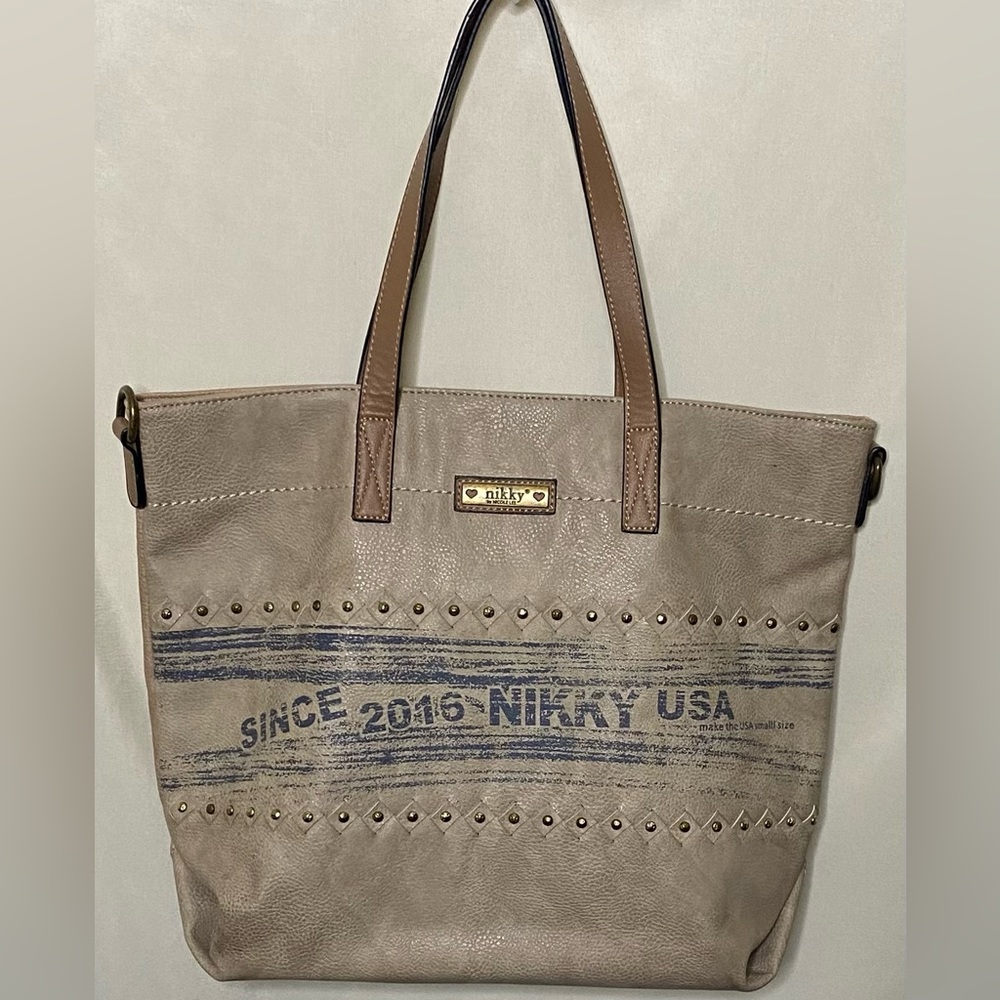 Nikki by Nicole Lee Two Tone Tote Bag